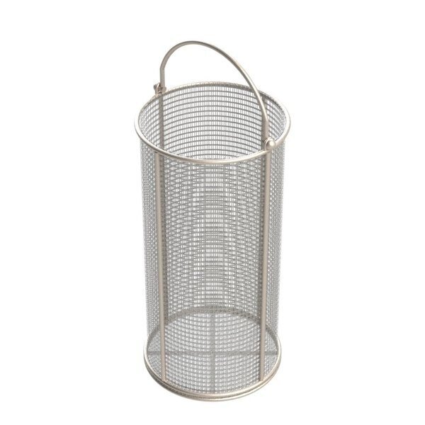 Round Wire Mesh Basket: 6Dia. x 12H, 304 SS, 3/16 Rod Frame, Mesh: 4 x .063, Anysizebasket, Mfr#: TMT-060RND120-C04S